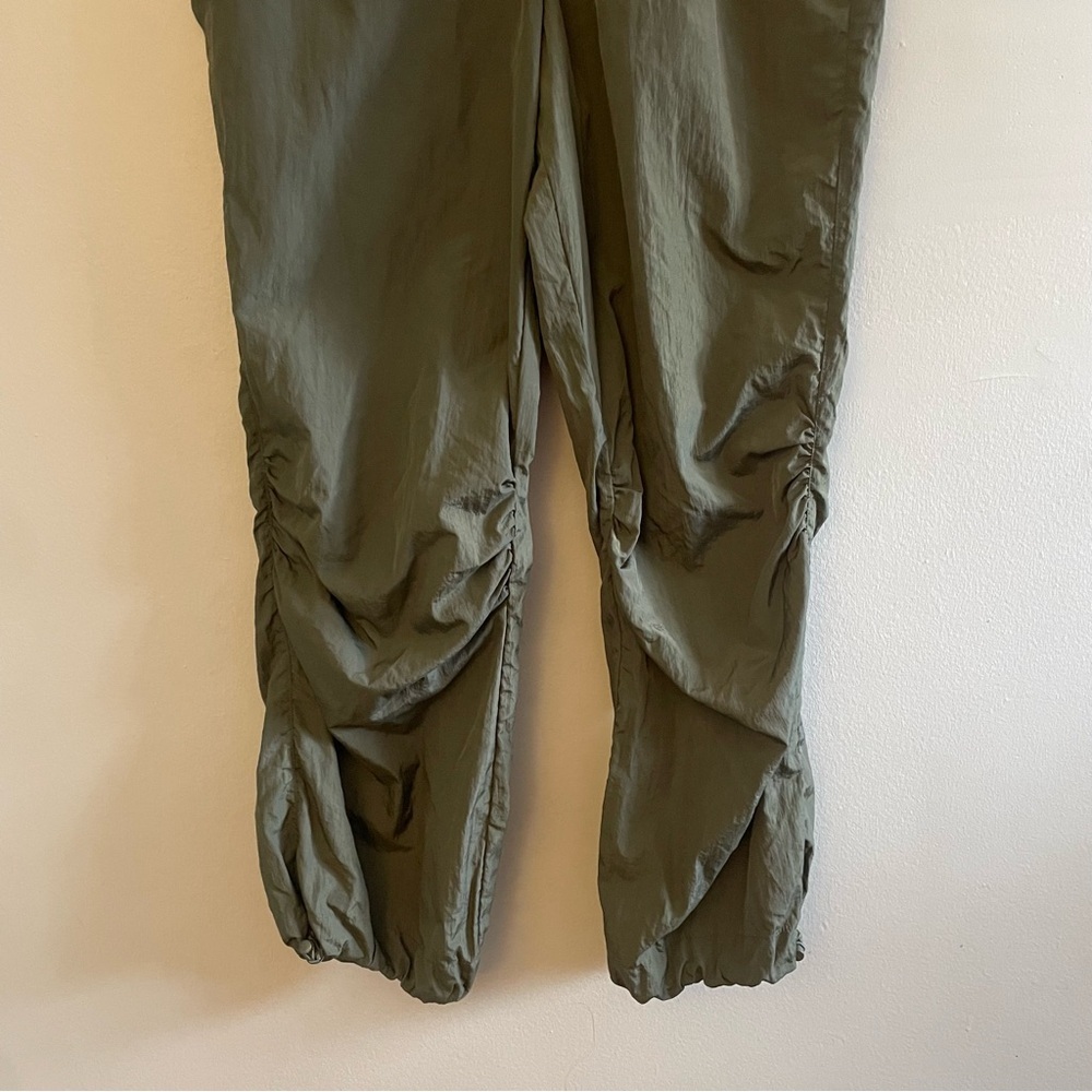 Ci Sono Dark Green Nylon Parachute Pants with Bungee Hem – Size Large EUC - Picture 5 of 14